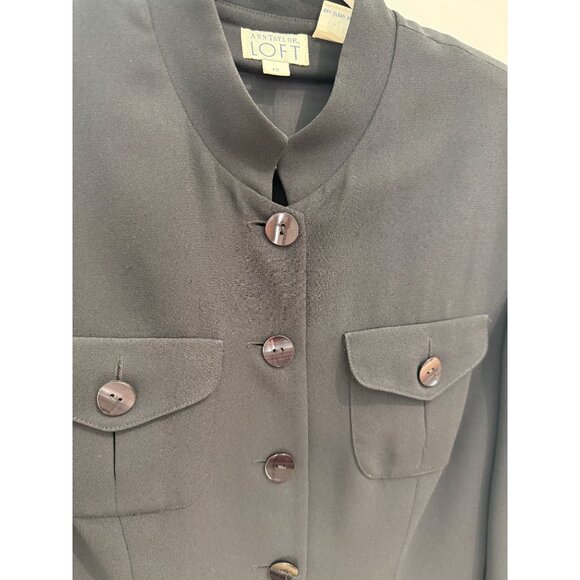 Vintage 90s Ann Taylor Loft Long Sleeve Black Dress, size 12 - Picture 10 of 15